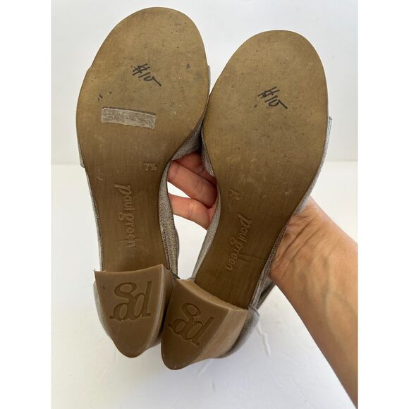 Paul Green Metallic Suede Ankle Strap Sandal US 10 - Picture 6 of 8